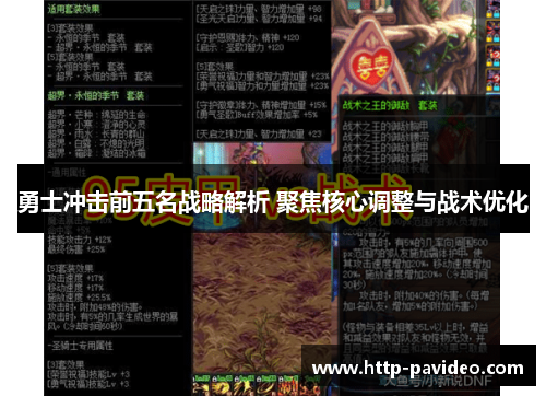 勇士冲击前五名战略解析 聚焦核心调整与战术优化